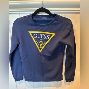 GUESS Boys Size Large Navy & Yellow Sweatshirt